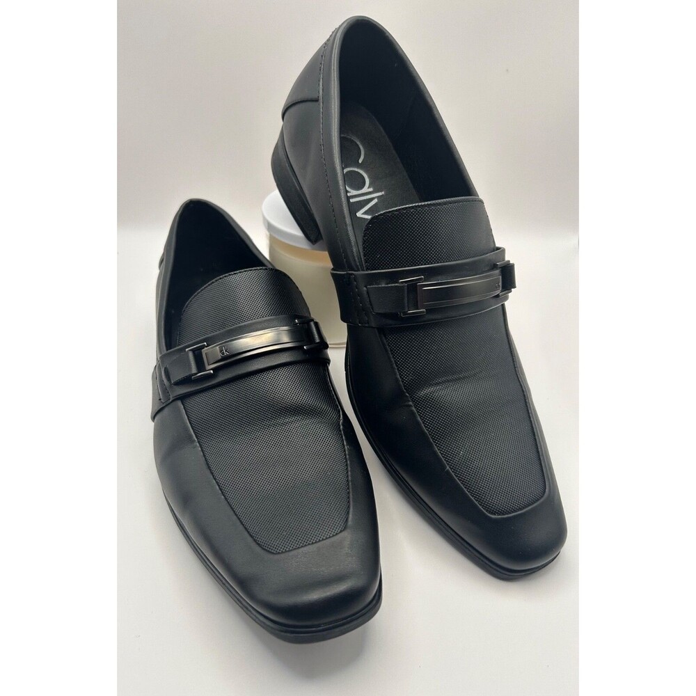Calvin Klein Benning Black Slip On Dress Loafer Shoes Men's Size 8.5